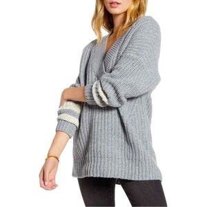 Treasure & Bond Cotton/Wool V-Neck Sweater